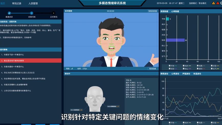 人脸识别系统软件动画     人工智能动画 