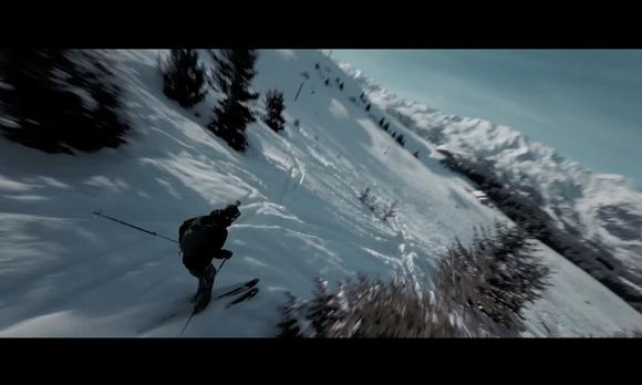 高山滑雪极限速降航拍，来自穿越机的独特镜头 