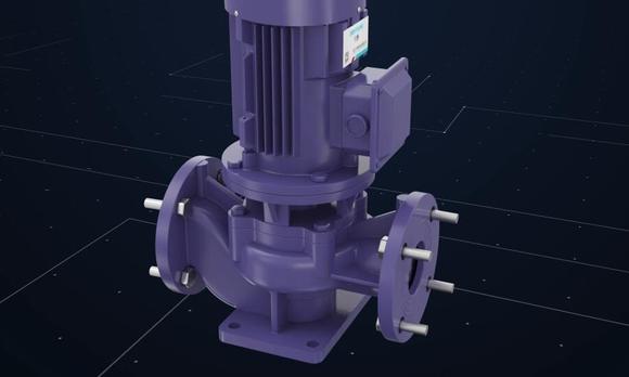 切割机污水泵处理设备三维动画模拟流体 