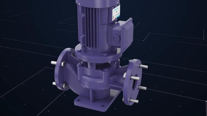 切割机污水泵处理设备三维动画模拟流体 